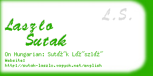 laszlo sutak business card